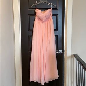 Strapless pink prom/bridesmaid dress